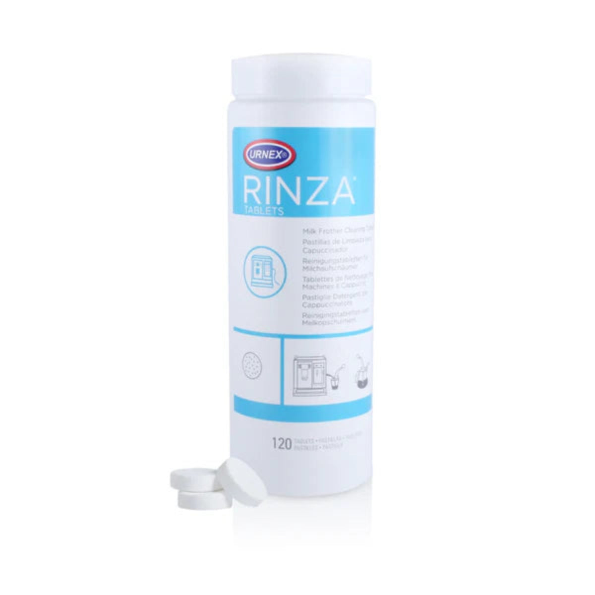 Urnex Rinza Milk Frother Cleaning Tablets 120pcs – for coffee machine milk systems and frothers