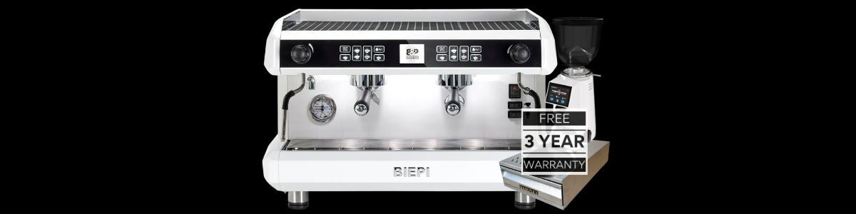 Traditional barista espresso machine package discount deals with grinder and accessories – with 3-year warranty, lease or buy