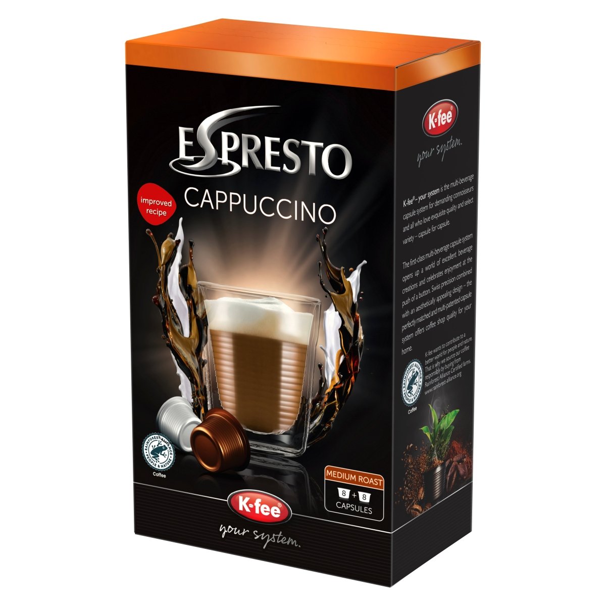 CAPPUCCINO K-Fee/Espresto | MULTI-BUY Coffee Capsules/Pods - Stafco Coffee CAPPUCCINO K-Fee/Espresto | MULTI-BUY Coffee Capsules/Pods - Stafco Coffee