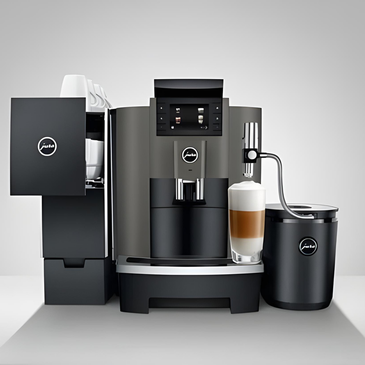 JURA W8 (formerly WE8) Automatic Coffee Machine | Compact, Stylish, and Perfect for Workplaces