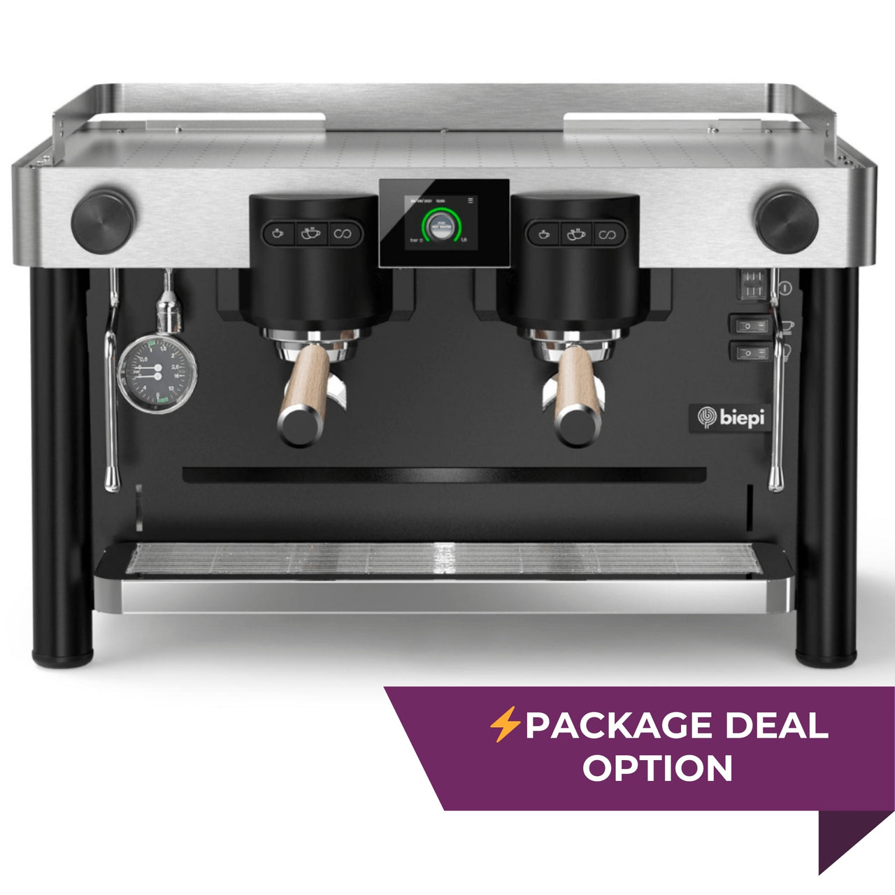 BIEPI Uptown PRO 2-group speciality coffee espresso machine – buy or lease with package option