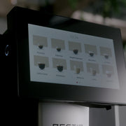 Close-up of Bestir BM30 7” touchscreen interface and dual spout