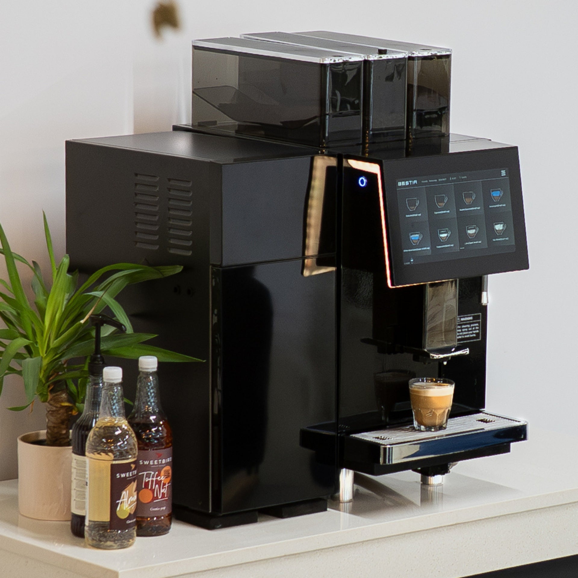 Bestir BMC300 commercial automatic fresh milk bean-to-cup coffee machine package