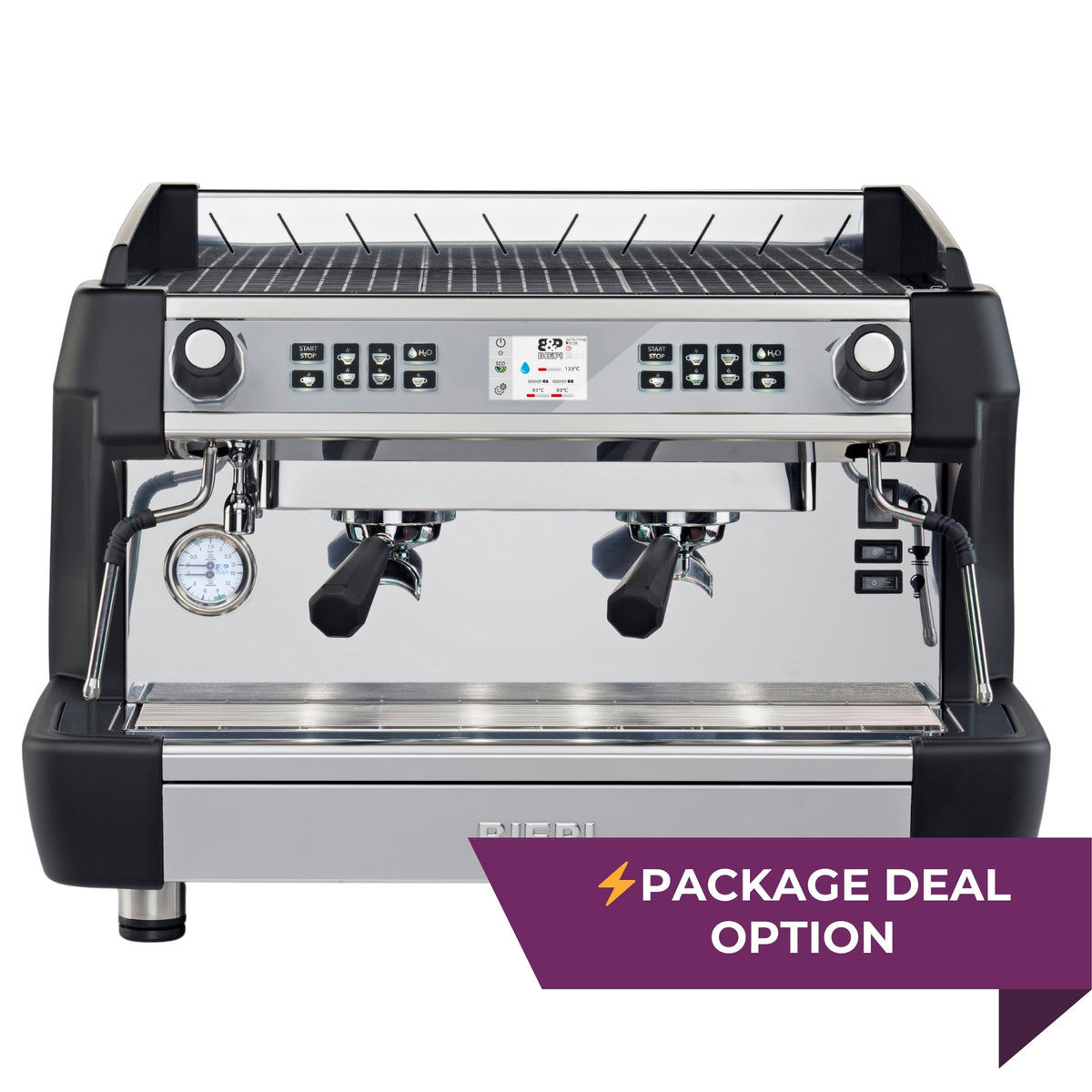 Biepi MC-1 Barista Pro 2 group commercial espresso machine package option