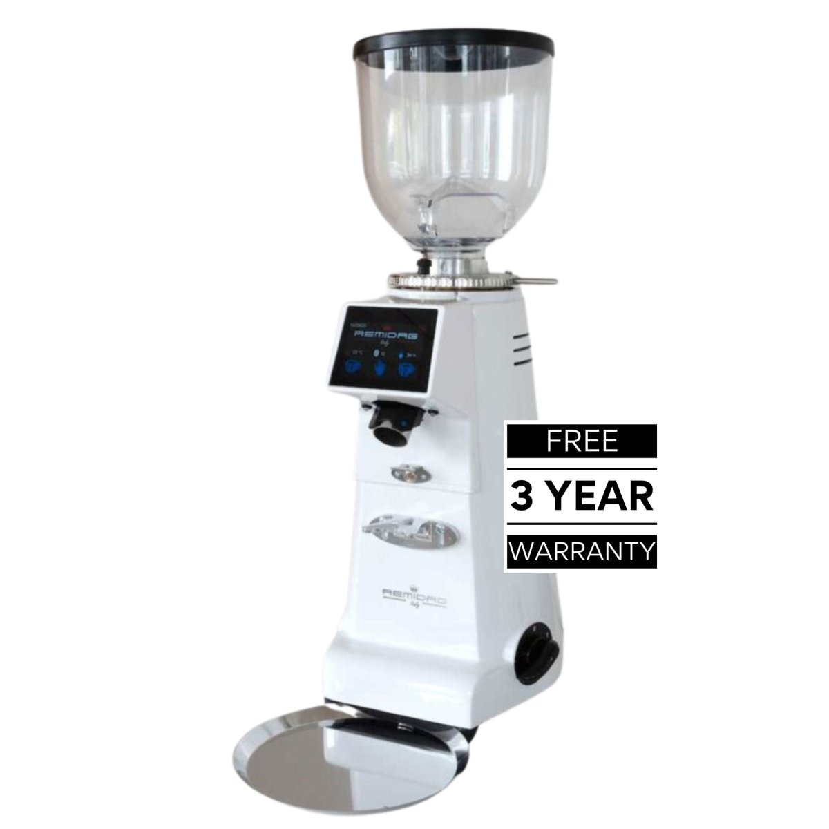 Biepi Remidag RD83 PRO OD coffee grinder in white – high-volume commercial grinder UK