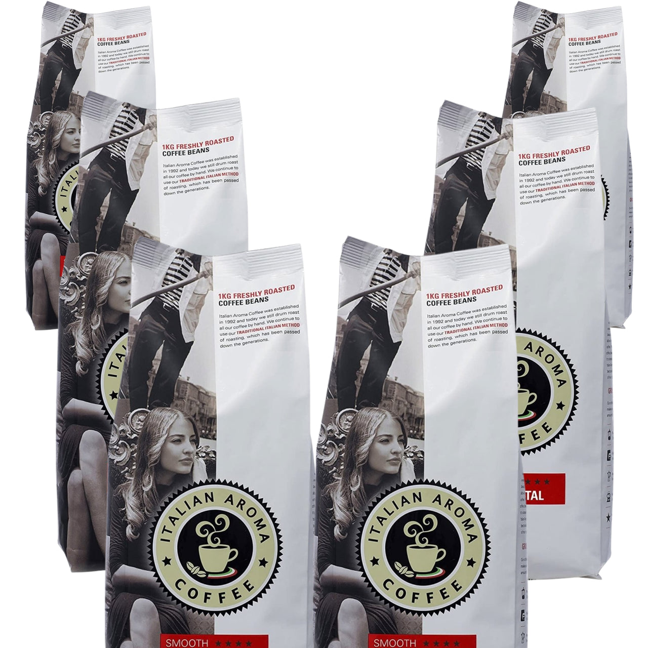 Buy or lease Italian Aroma Continental coffee beans 6 x 1kg bags – 20% OFF bulk discount
