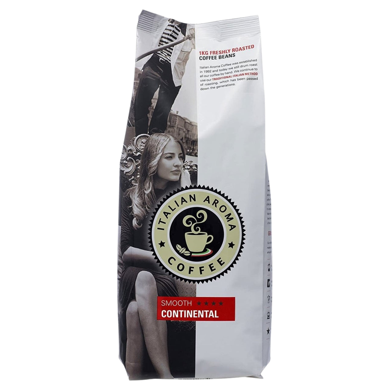 Italian Aroma Continental coffee beans 1kg strong Italian dark roast