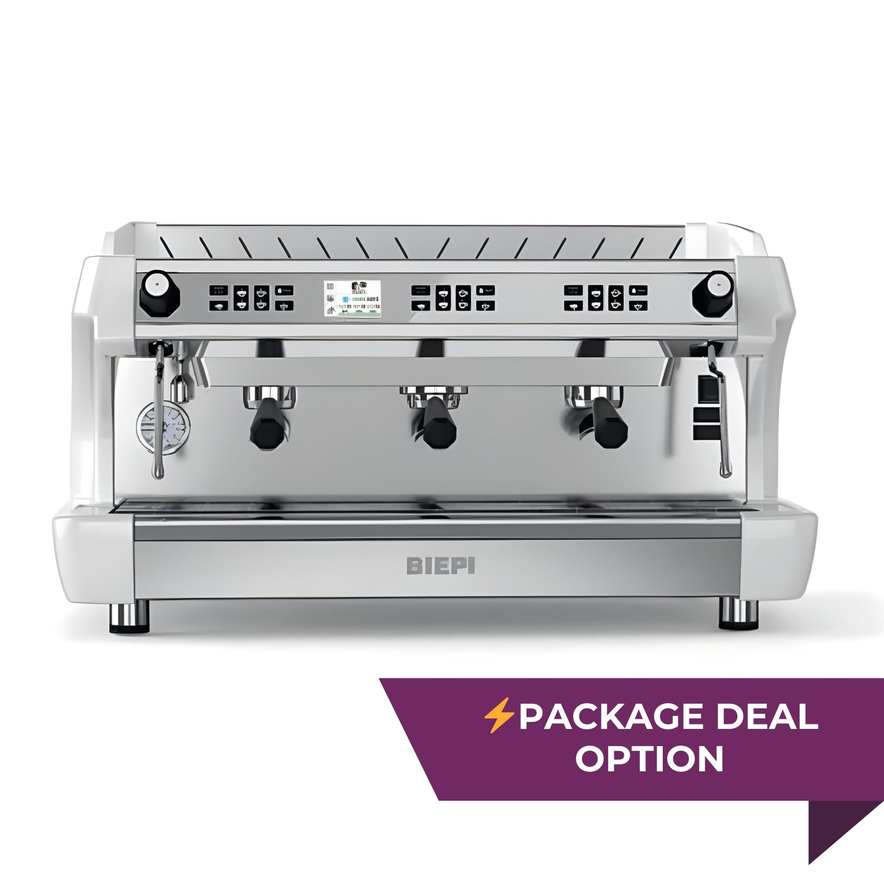 Power professional 3 group barista espresso machine for busy cafés - package option, buy or lease