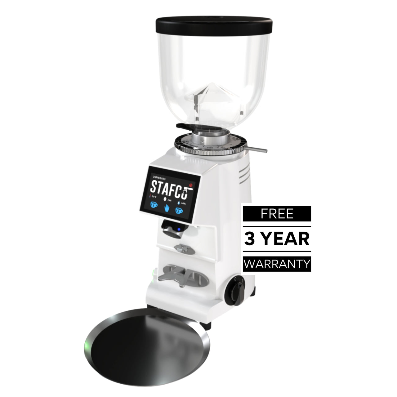 Remidag RMD64 Pro espresso grinder front view