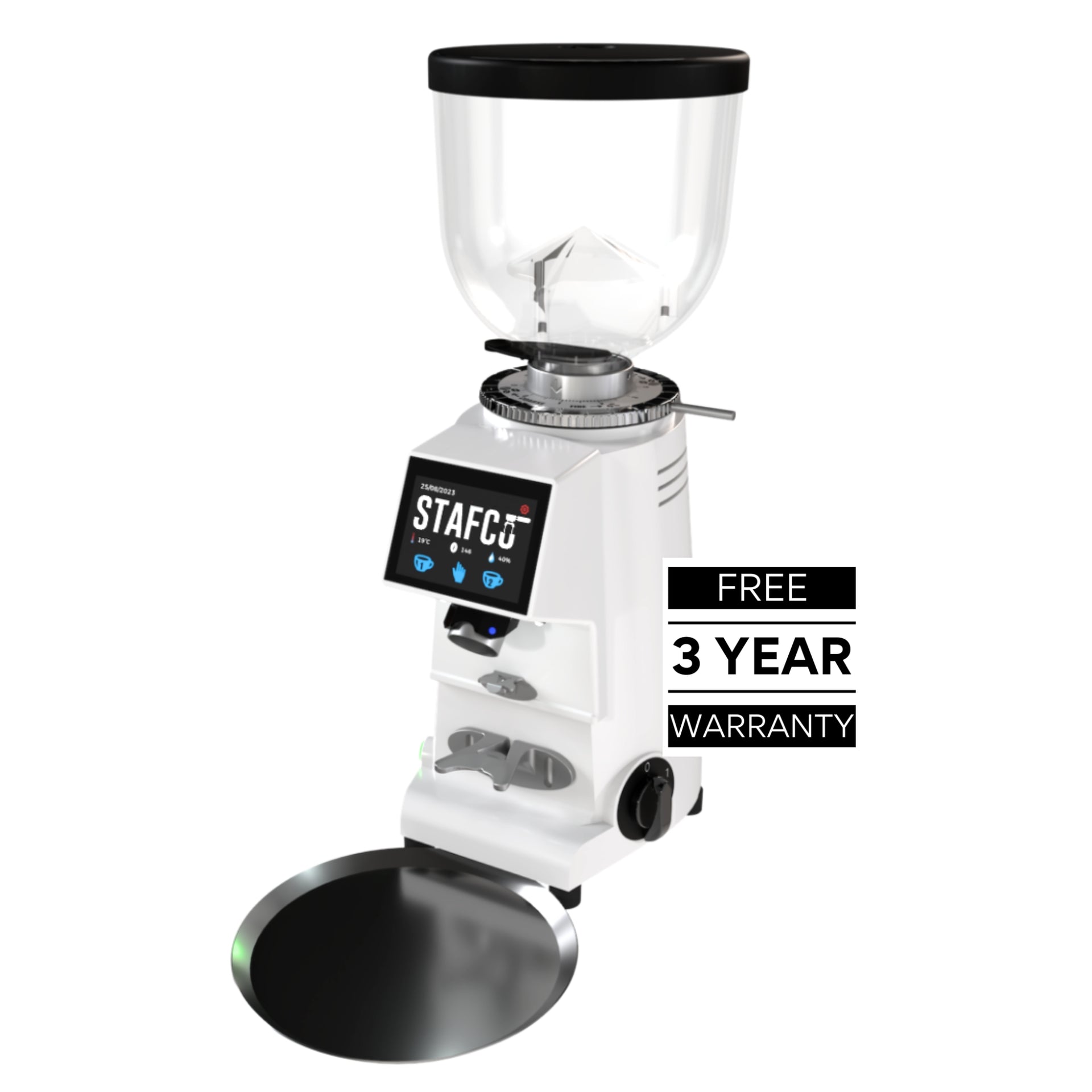 Remidag RMD64 Pro espresso grinder front view