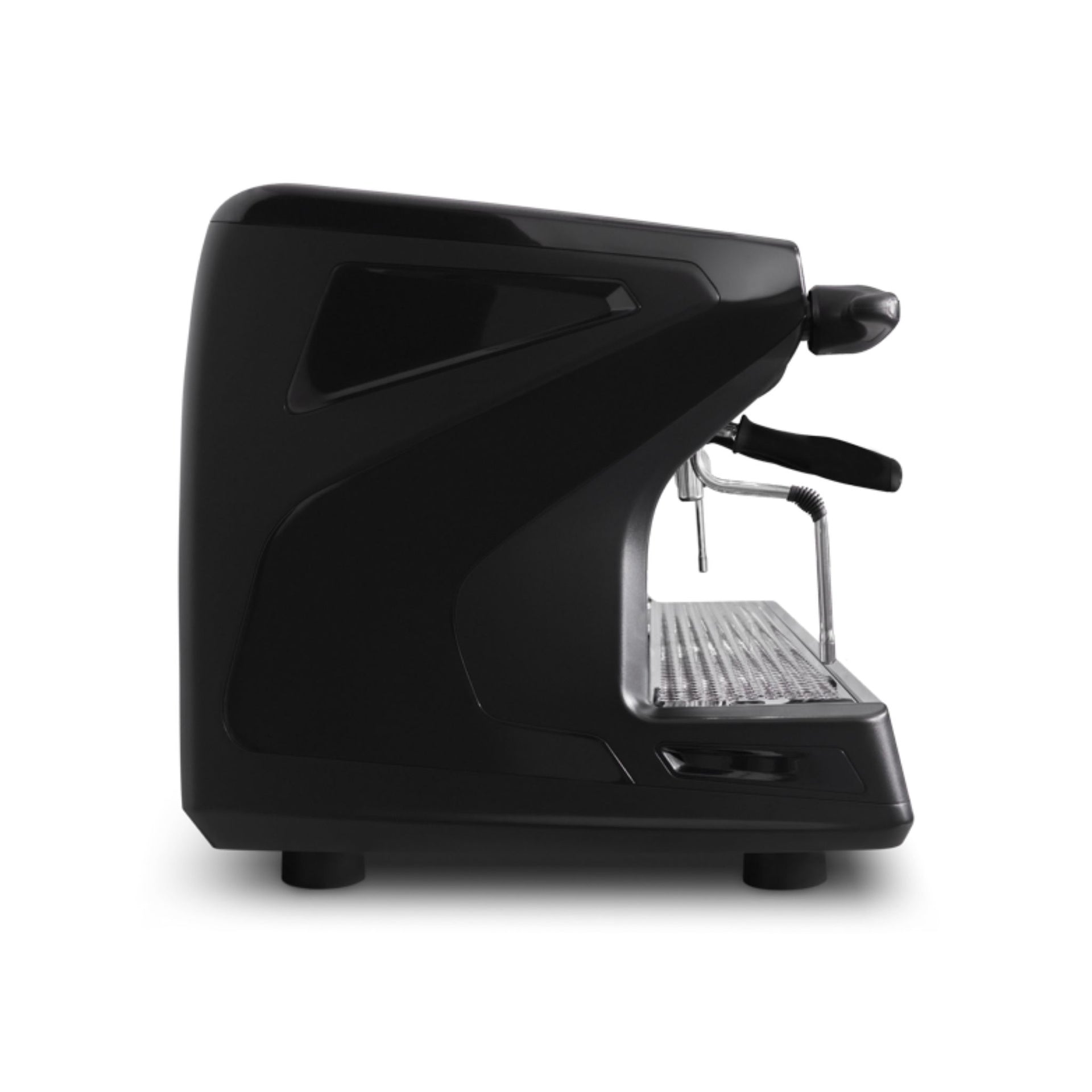 Rancilio Classe 7 USB Tall 2 group commercial barista espresso machine -side view - black