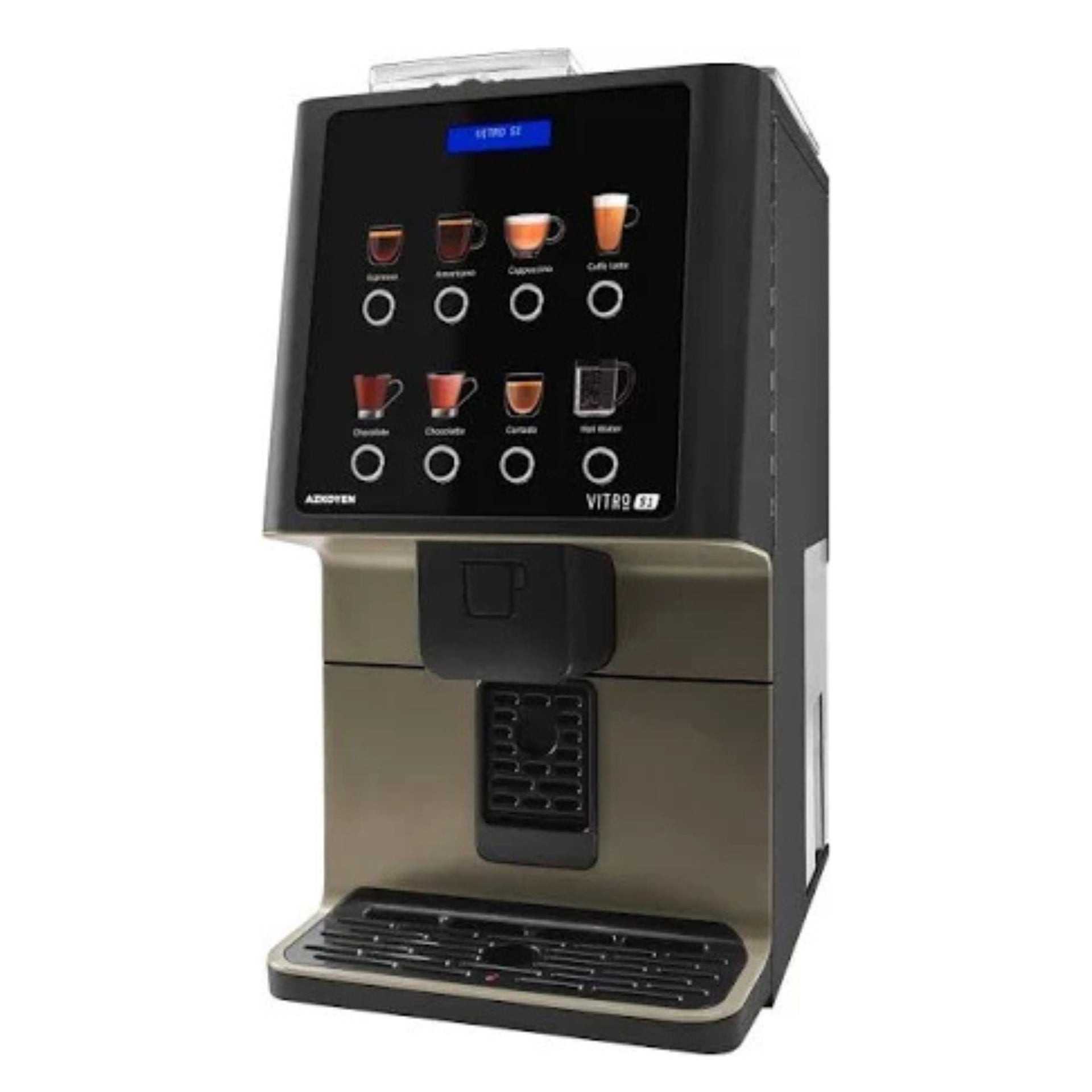 Soluble milk coffee machine for offices, receptions and waiting rooms