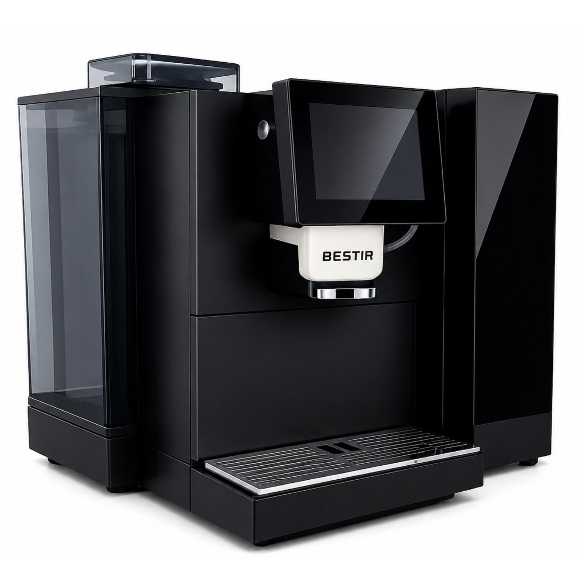 Bestir BM40 Pro commercial coffee machine with touchscreen display and fresh milk technology
