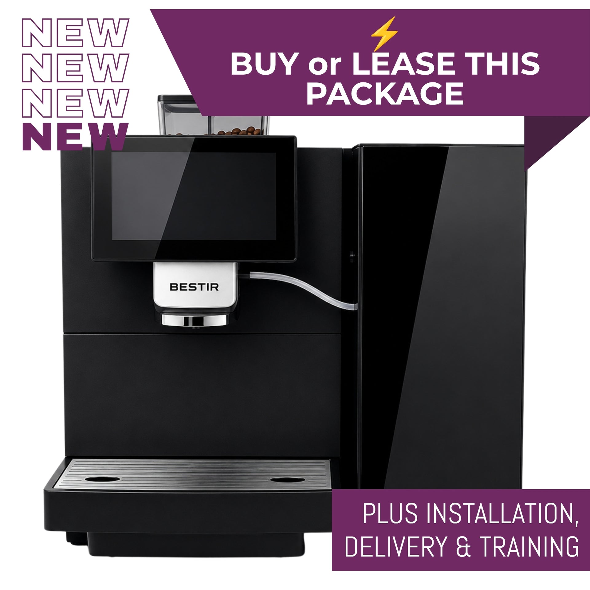 Bestir BM50 commercial bean-to-cup coffee machine package bundle deal