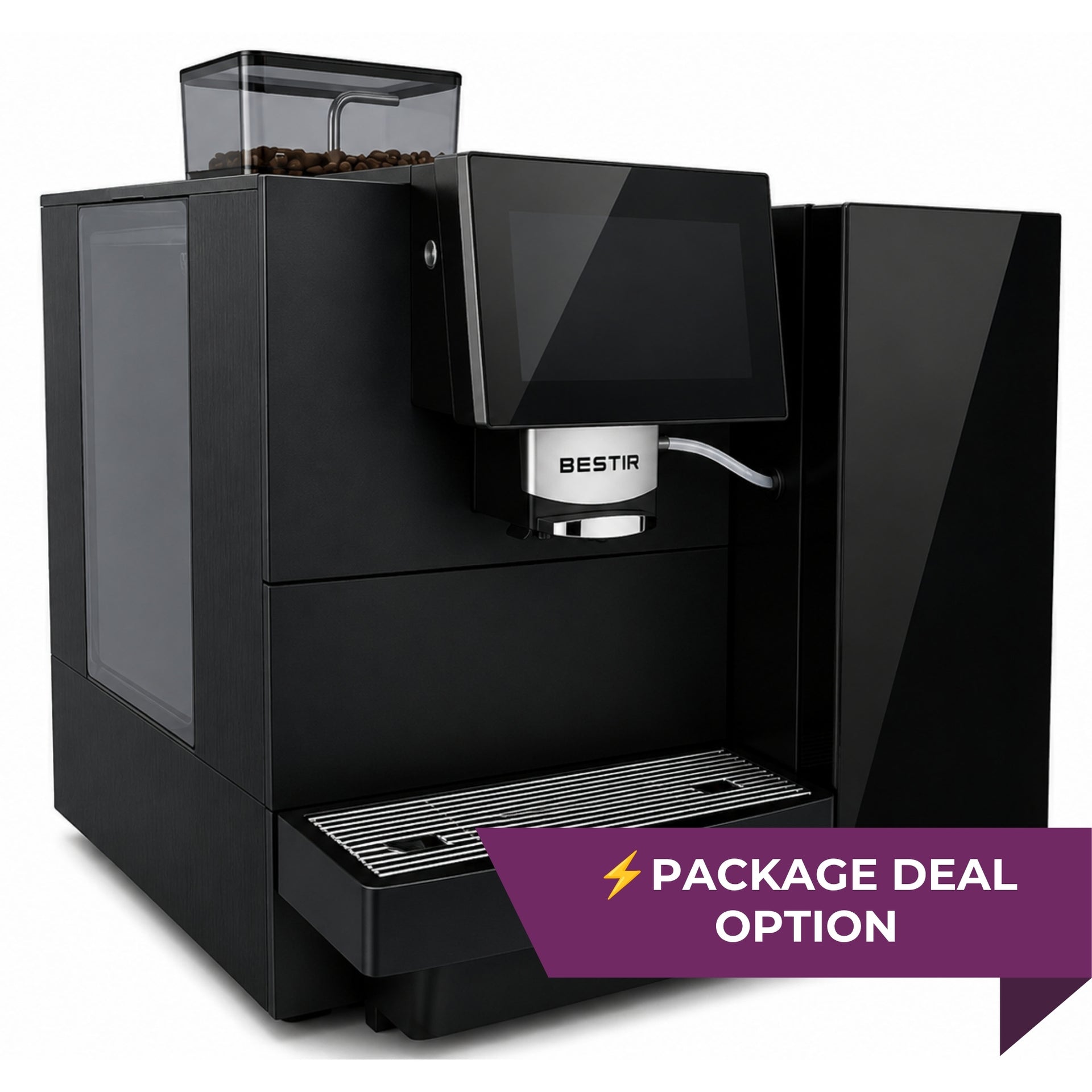 Bestir BM50 commercial bean to cup coffee machine for offices, hotels and hospitality - package option