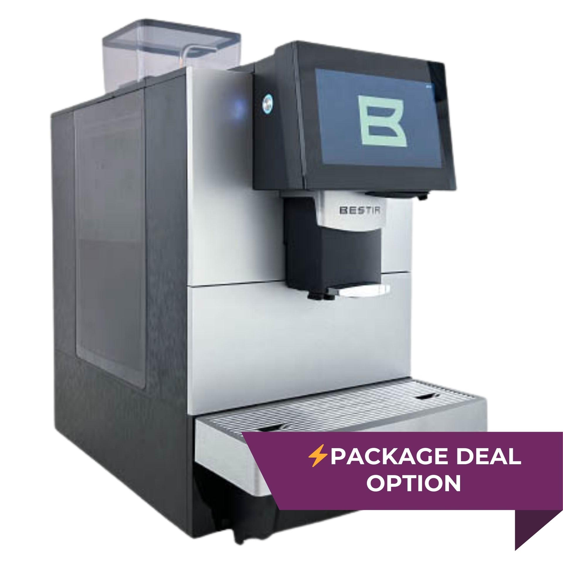 Optional Bestir BM50/50X bundle – machine, 4L milk cooler and accessories – buy or lease