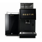 Bestir BMC300 flagship high-volume commercial bean-to-cup coffee machine with Swiss Ditting grinder burrs and fresh milk system.