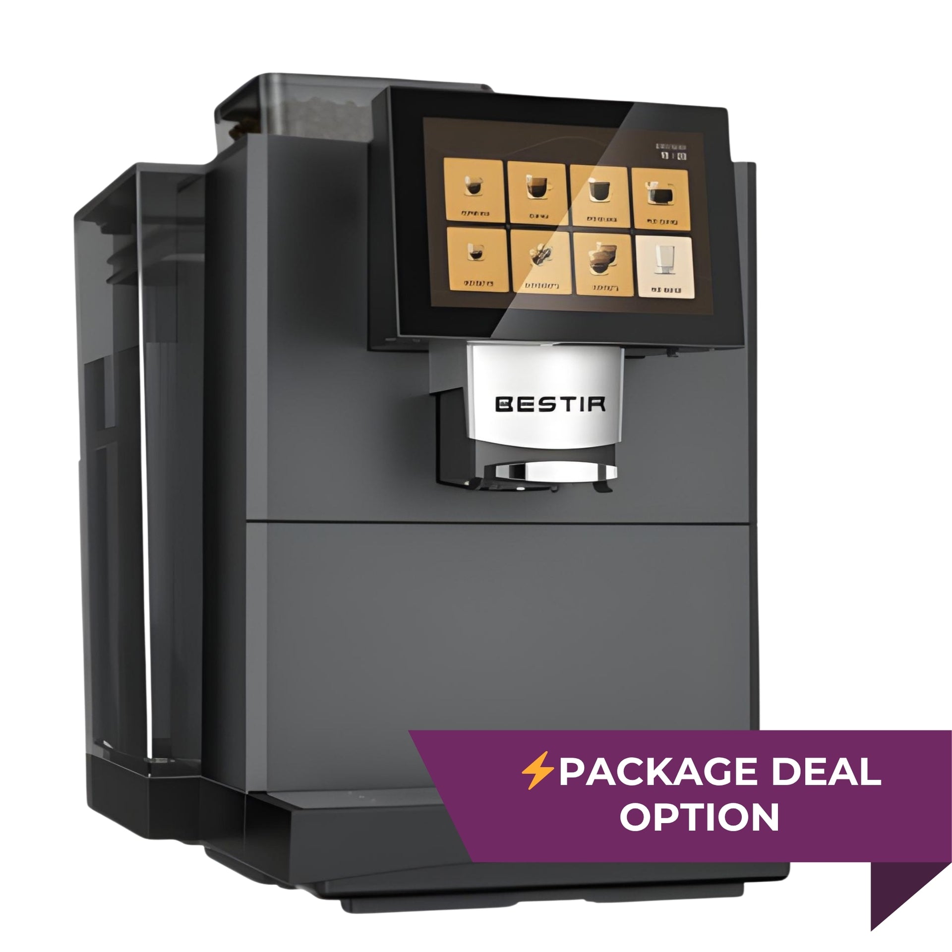 Bestir_BM30_4L_tank-fed_machine_installed_in_a_small_office_coffee_station