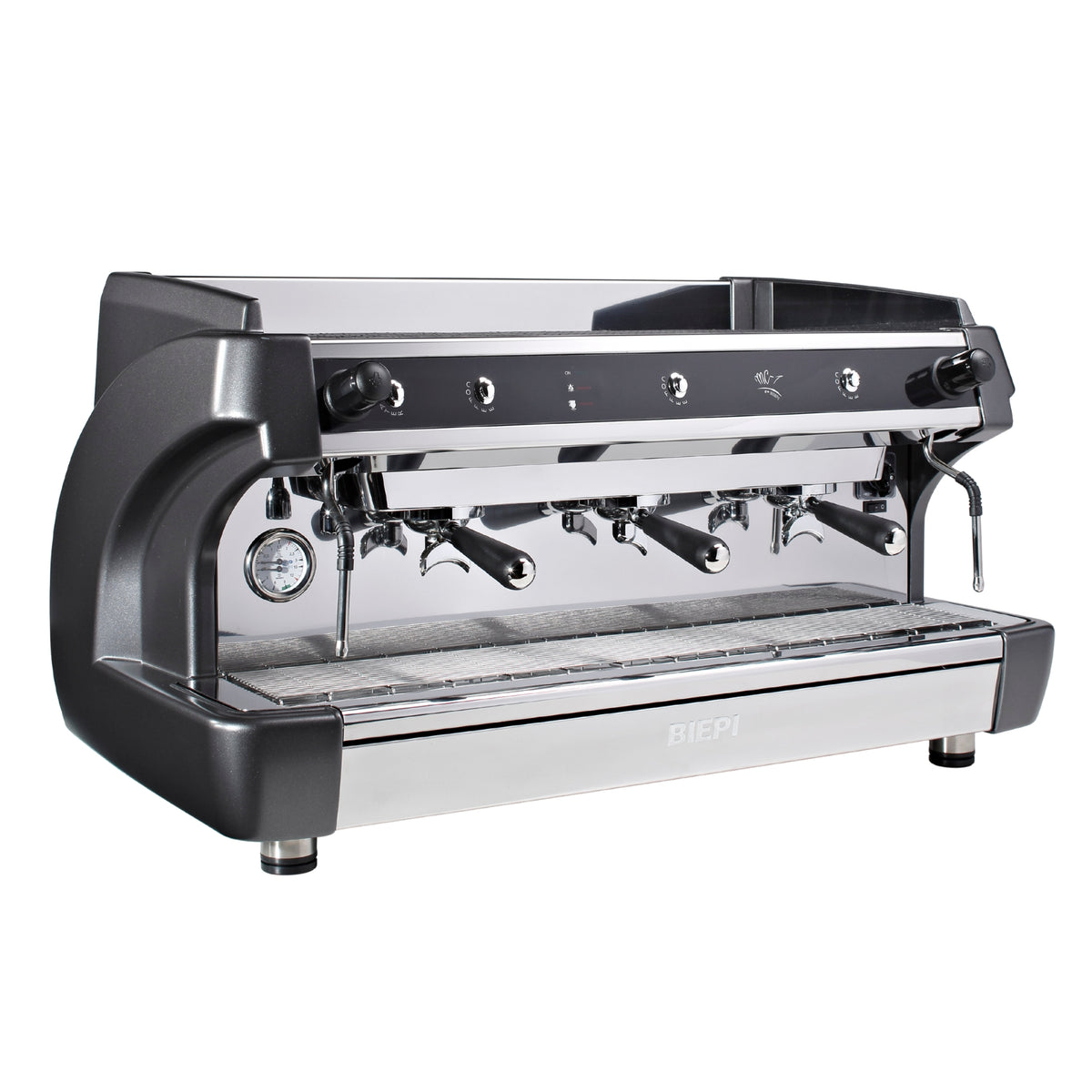 Black Biepi MC-1 3 group commercial barista espresso machine