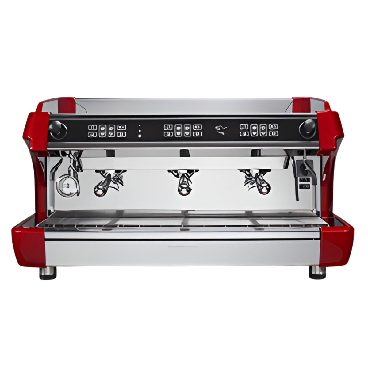 Red Biepi MC-1 3 group commercial barista espresso machine