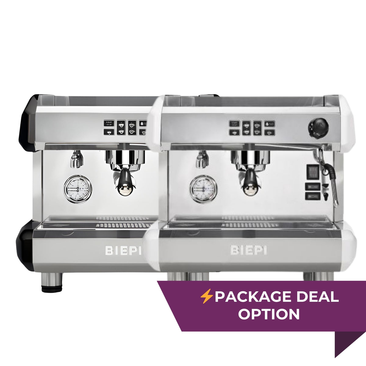 Black Biepi MC-E 1 group commercial barista espresso machine - buy or lease package option