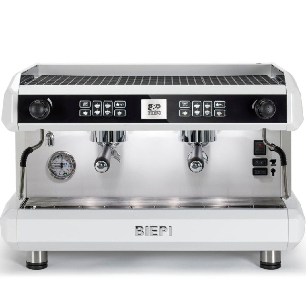 White Biepi MC-E PRO 2 group commercial barista espresso machine - buy or lease
