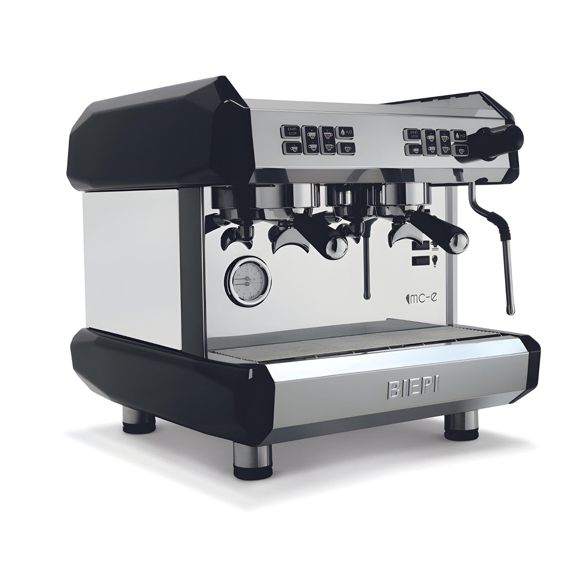 Buy or lease the black Biepi MC-E Compact 2 group commercial barista espresso machine