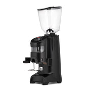 Black Eureka Olympus K 75mm flat burr black commercial coffee grinder – available to buy or lease from StafCo UK.