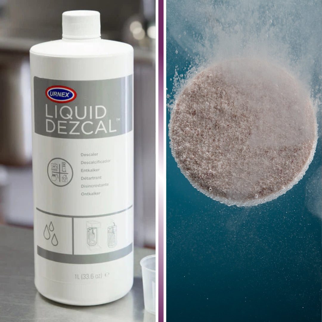 Coffee machine descaling liquid, tablets and powder for removing limescale deposits - including Jura Phase-2and Dezcal