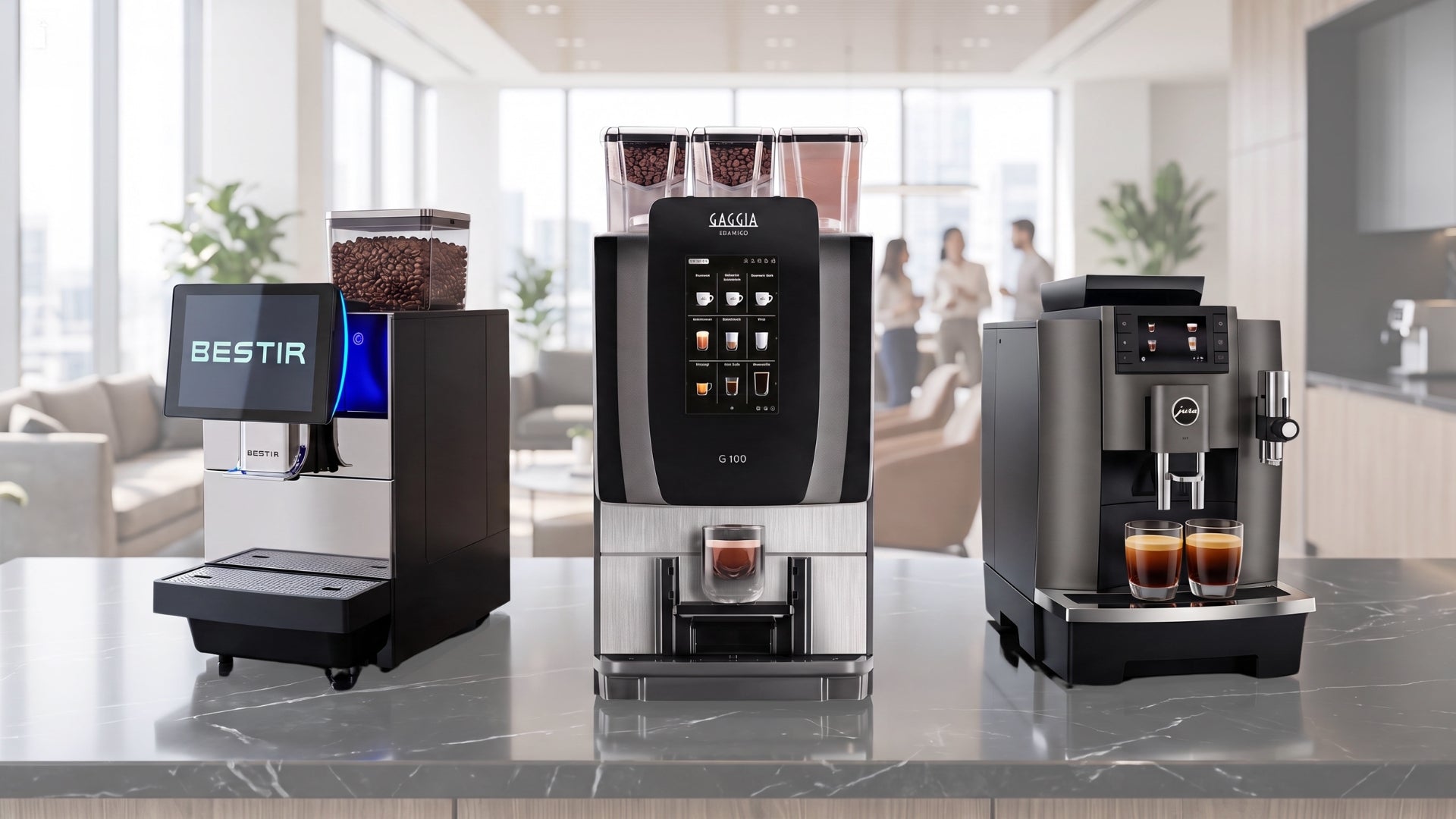 Commercial coffee machines for offices, staff rooms, waiting rooms and workplaces