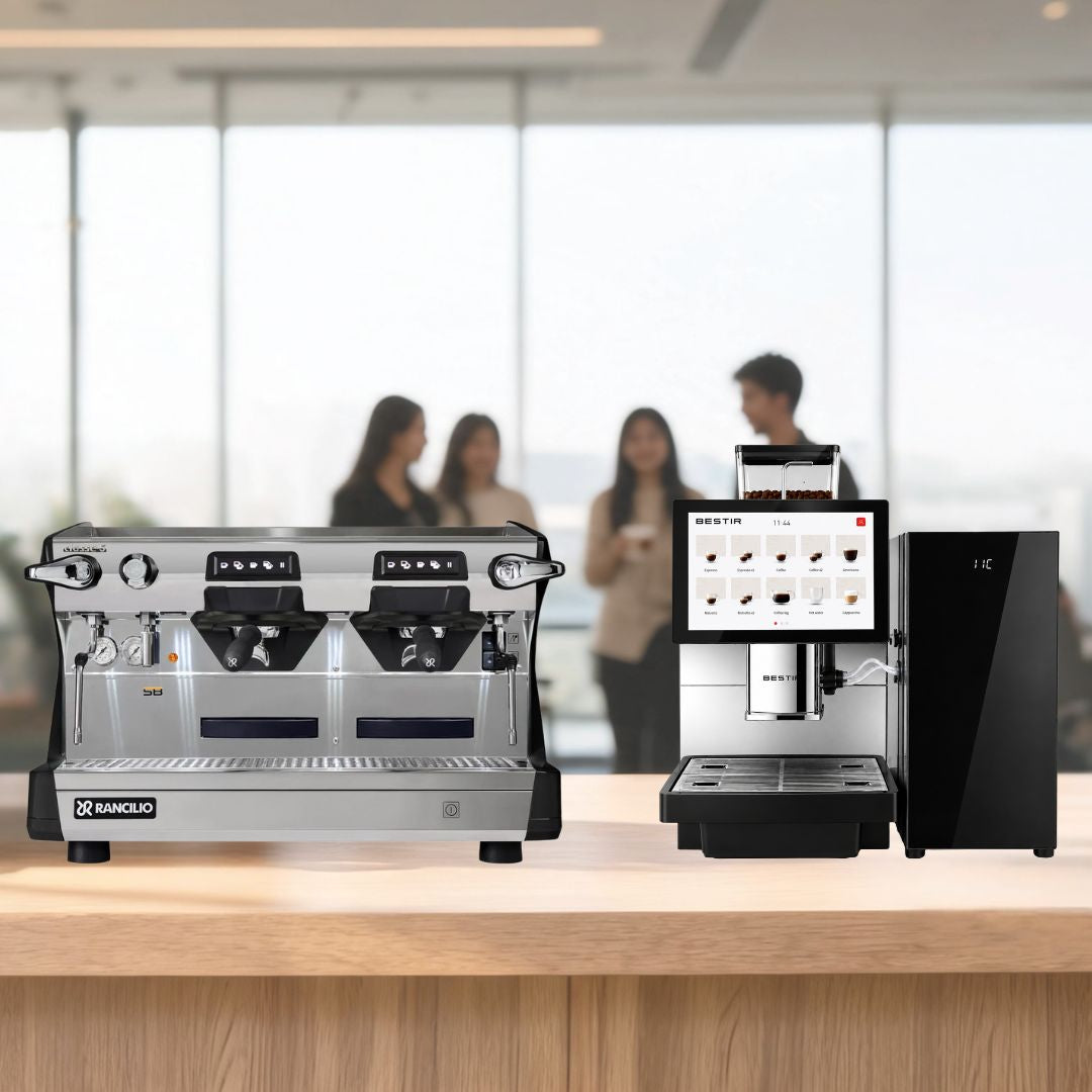 Buy or lease commercial coffee machines for businesses and home, including bean-to-cup and traditional espresso machines.
