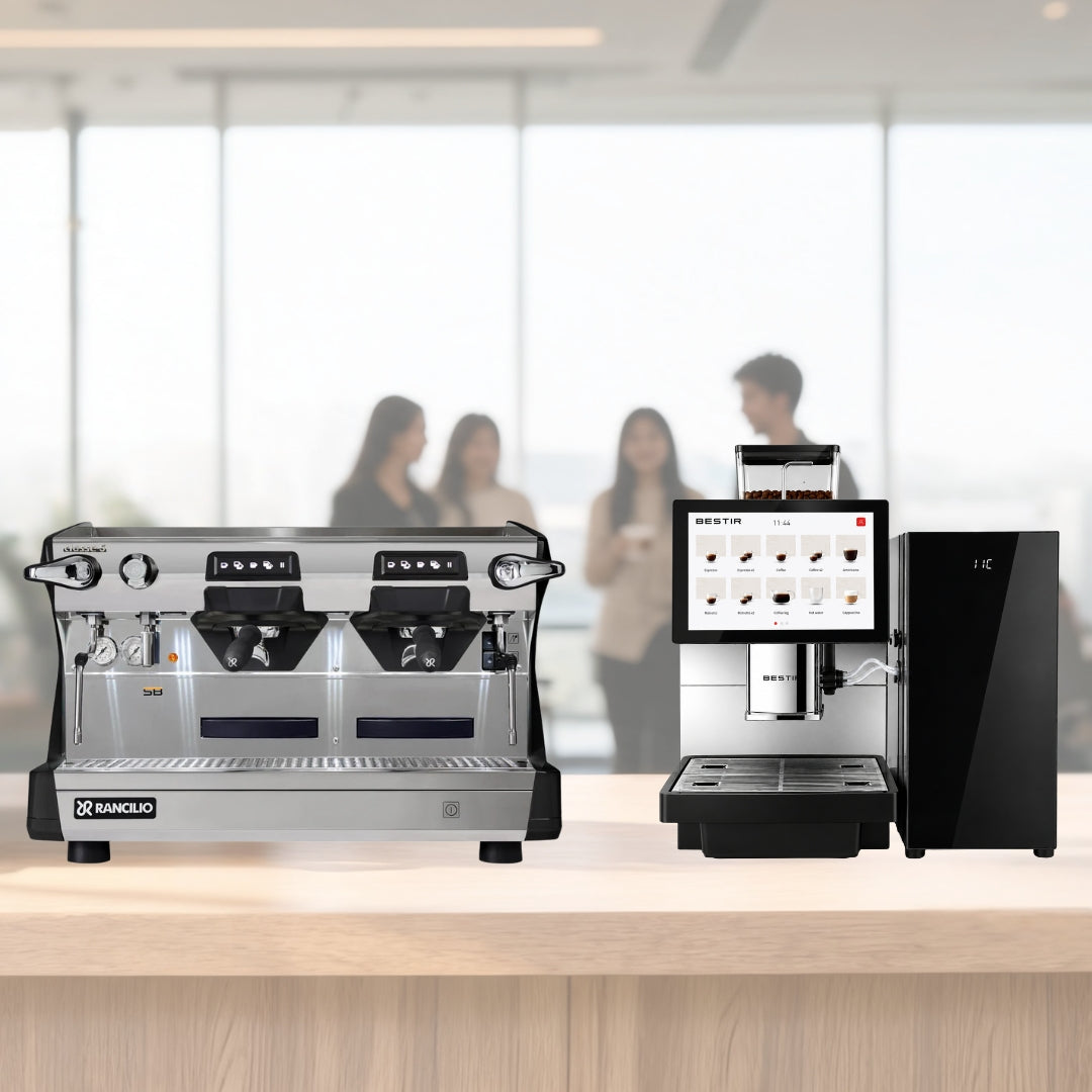 Commercial coffee machines for cafés, coffee shops, offices, restaurants, hotels and UK businesses.