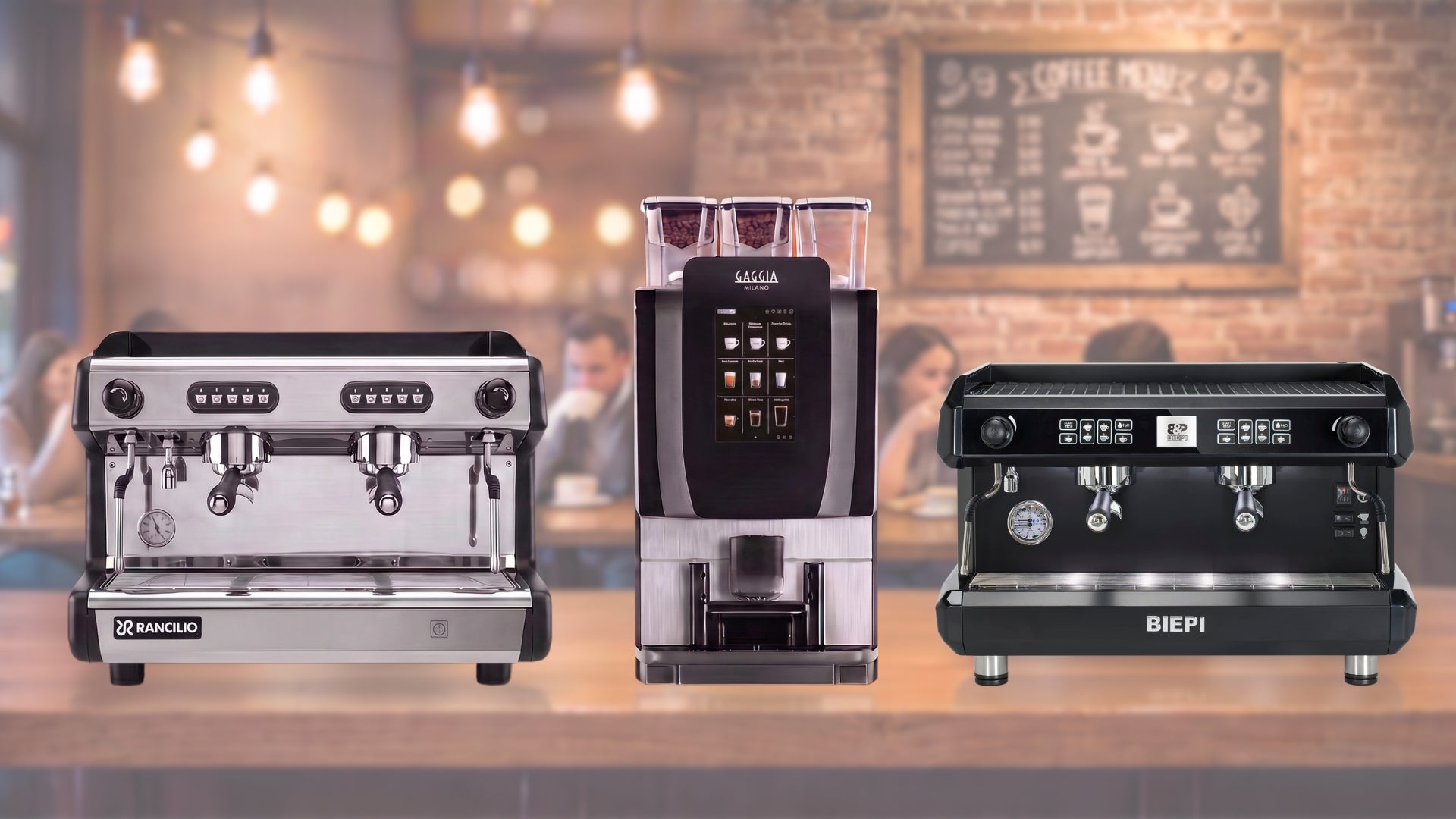 Commercial espresso and bean-to-cup coffee machines for cafés and coffee shops.