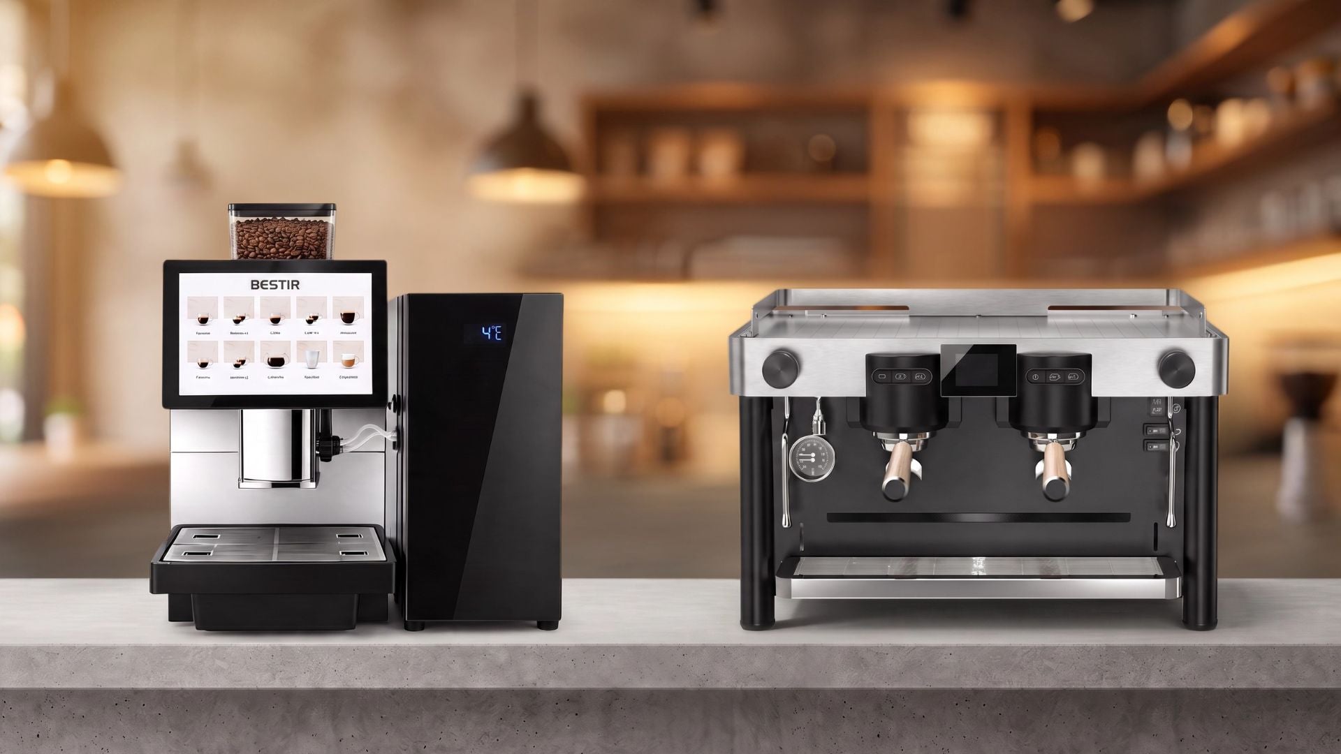 UK commercial coffee machines - bean-to-cup and traditional barista espresso machines - buy or lease