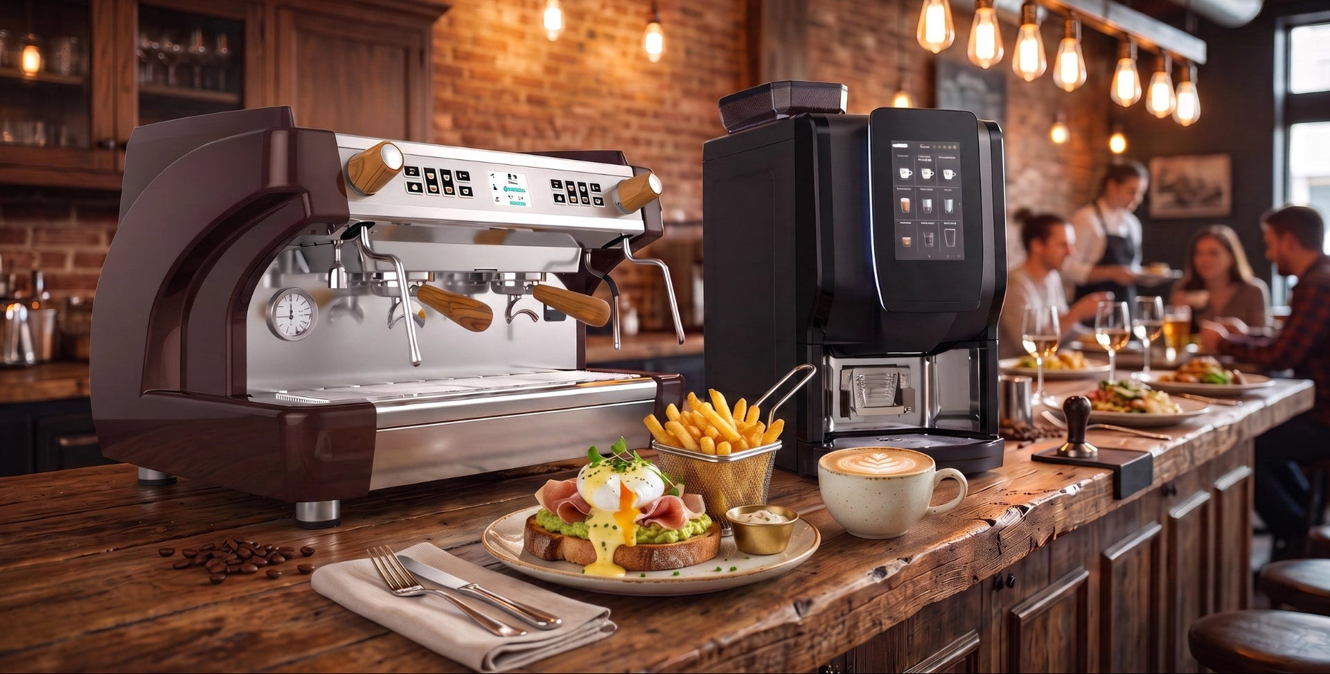 Buy or lease commercial coffee machine for restaurants, pubs and dining venues