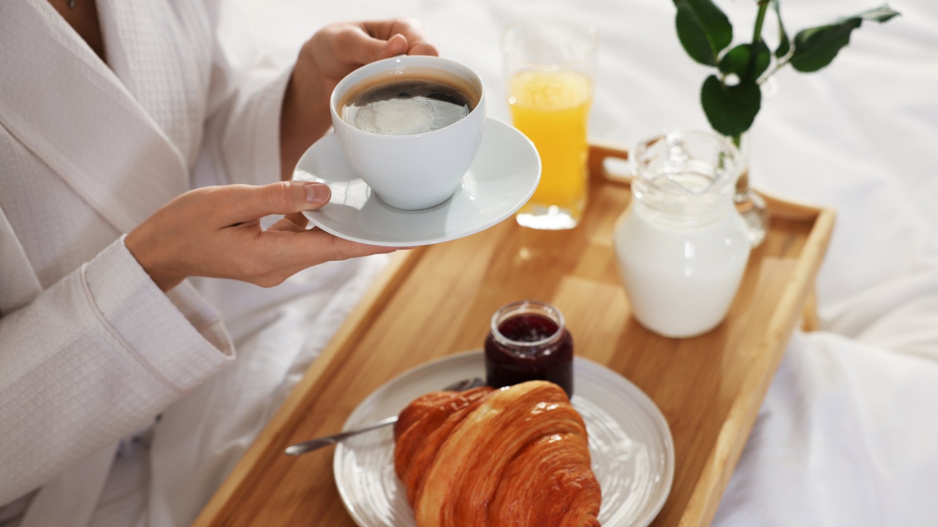 Complete hotel coffee setup with commercial and guest room coffee machines - buy or lease
