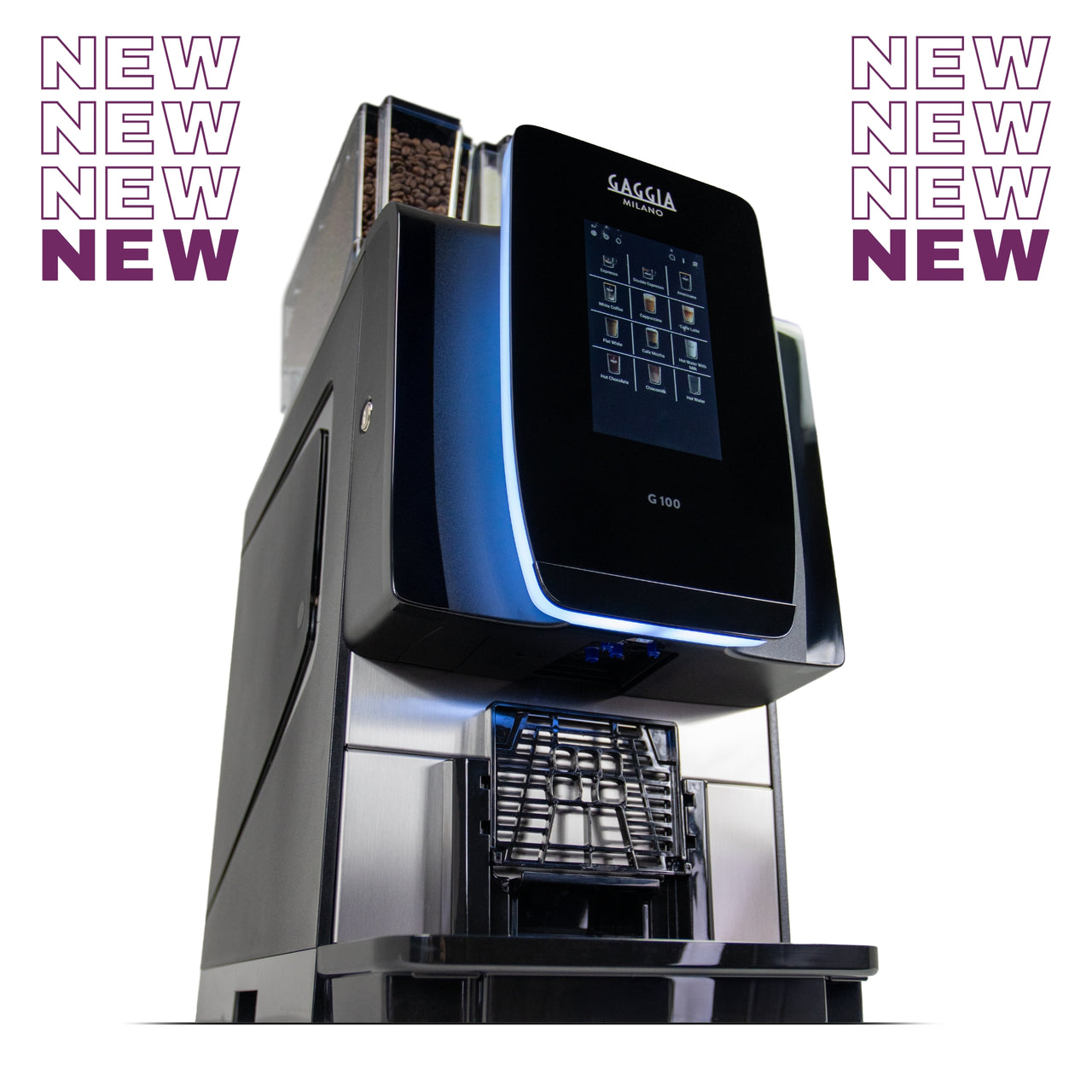 Gaggia G100 commercial coffee machine with 7-inch touchscreen
