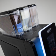 Gaggia G100 bean and ingredient hoppers close-up - buy or lease