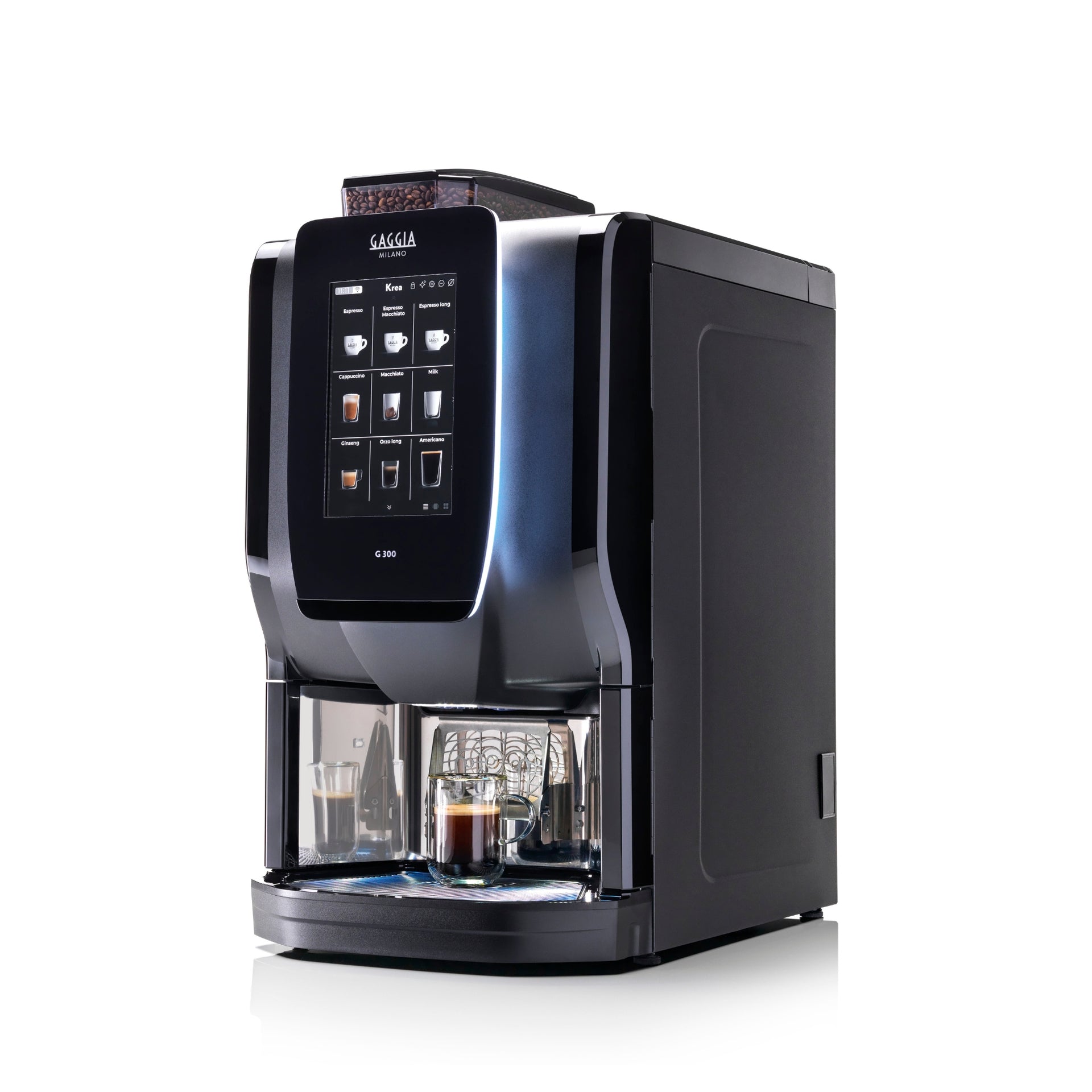 Gaggia G300 Krea superautomatic multi-drink coffee machine for offices and hospitality - self-serve coffee perfection - buy or lease