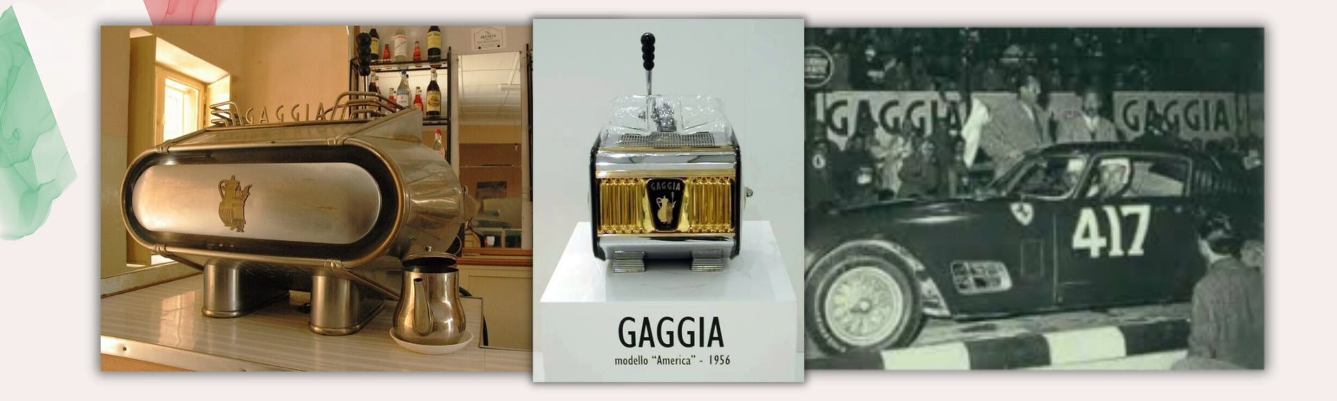 Gaggia heritage banner showcasing Italian espresso tradition since 1938 and the iconic craftsmanship behind Gaggia Professional coffee machines