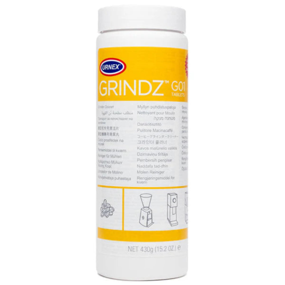 Urnex Grindz grinder cleaning tablets – clean burrs and chambers without disassembly