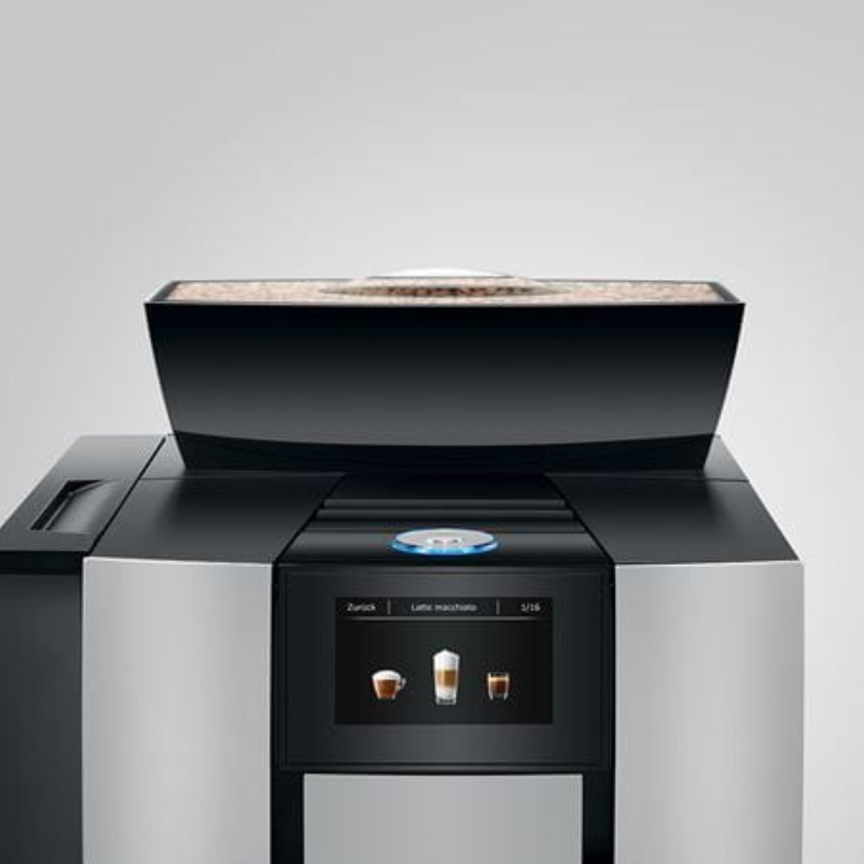 JURA GIGA X3 touchscreen showing custom drink selection