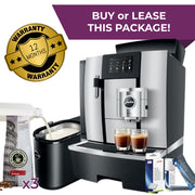JURA GIGA X3 package deal with 2.5L milk fridge, beans, filter and cleaning kit