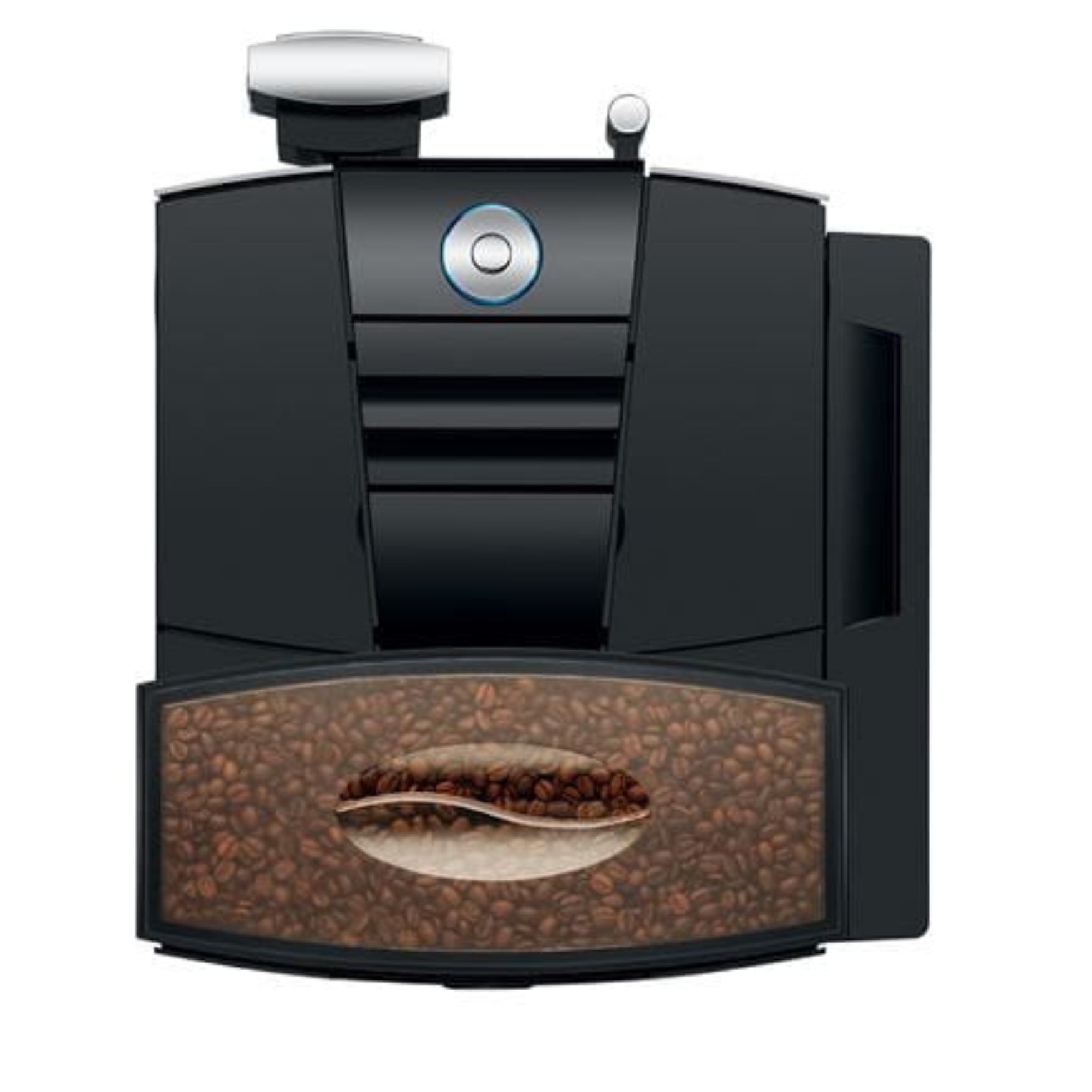 JURA GIGA X3 automatic coffee machine - top view of large bean hopper