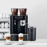 JURA GIGA X8 fresh milk commercial coffee machine preparing speciality coffees