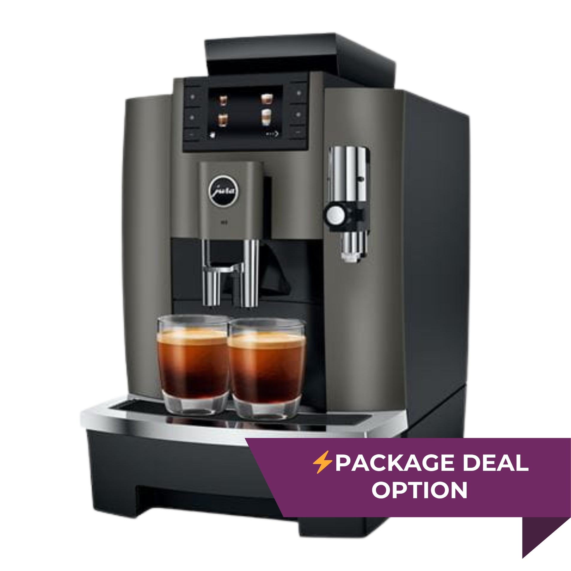 JURA W8 commercial bean-to-cup coffee machine in Dark Inox - buy or lease