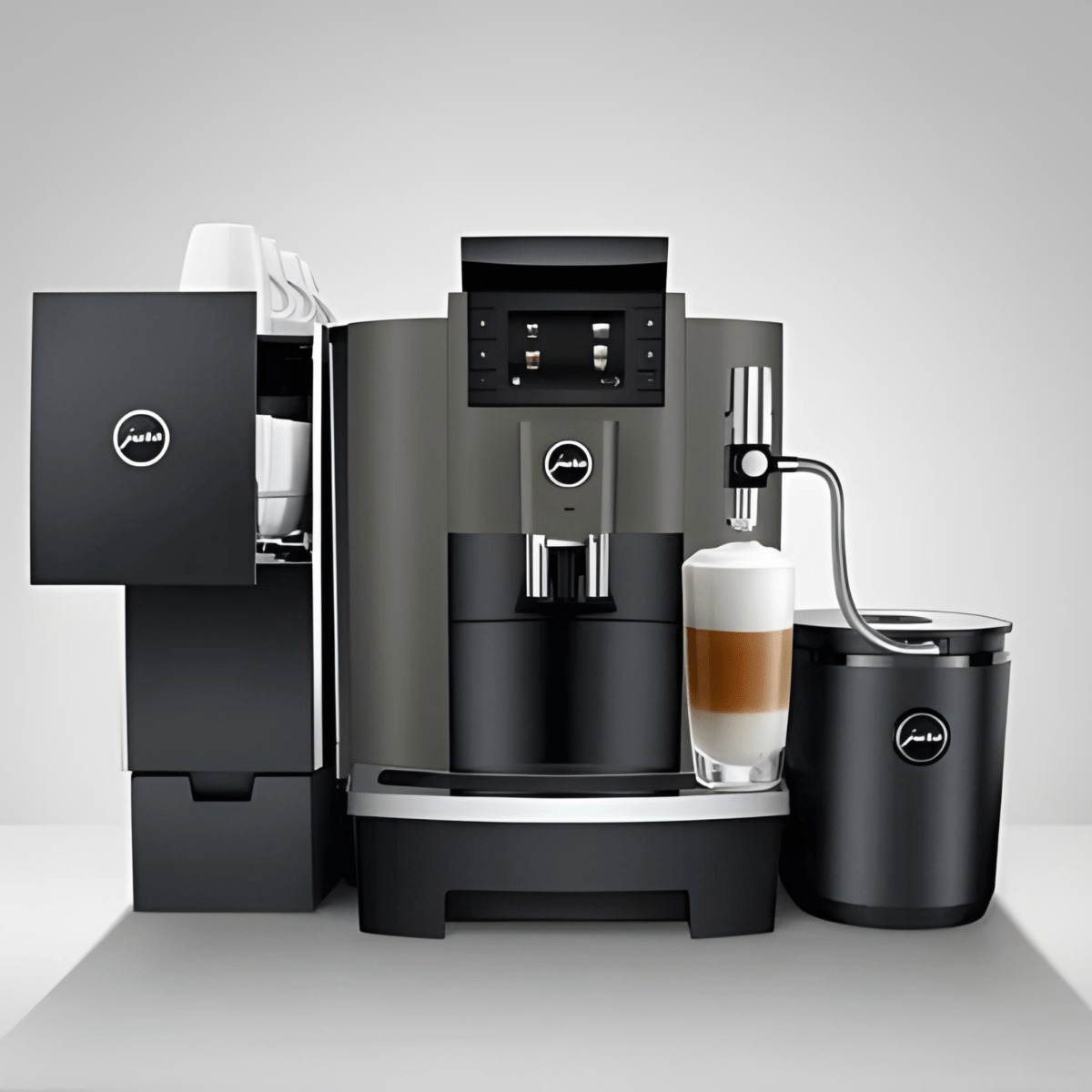 JURA W8 (formerly WE8) Automatic Coffee Machine | Compact, Stylish, and Perfect for Workplaces - Stafco Coffee