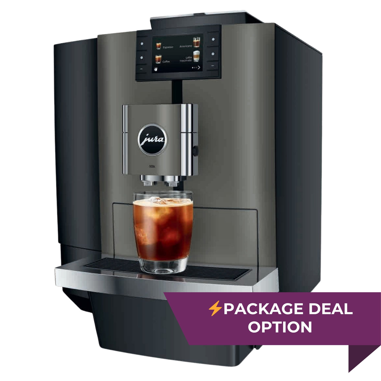 JURA X10 fresh milk bean-to-cup coffee machine for offices and workplaces - package option