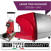 Biepi MC-1 2 group espresso machine - package deal in red - buy or lease
