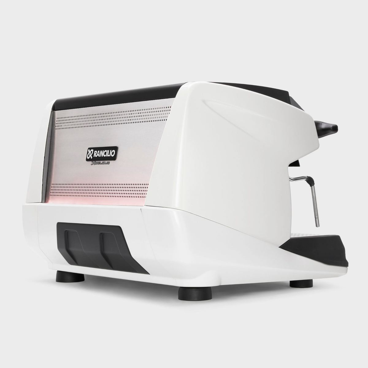 Pearl white Rancilio Classe 11 USB Xcelsius Tall commercial espresso machine